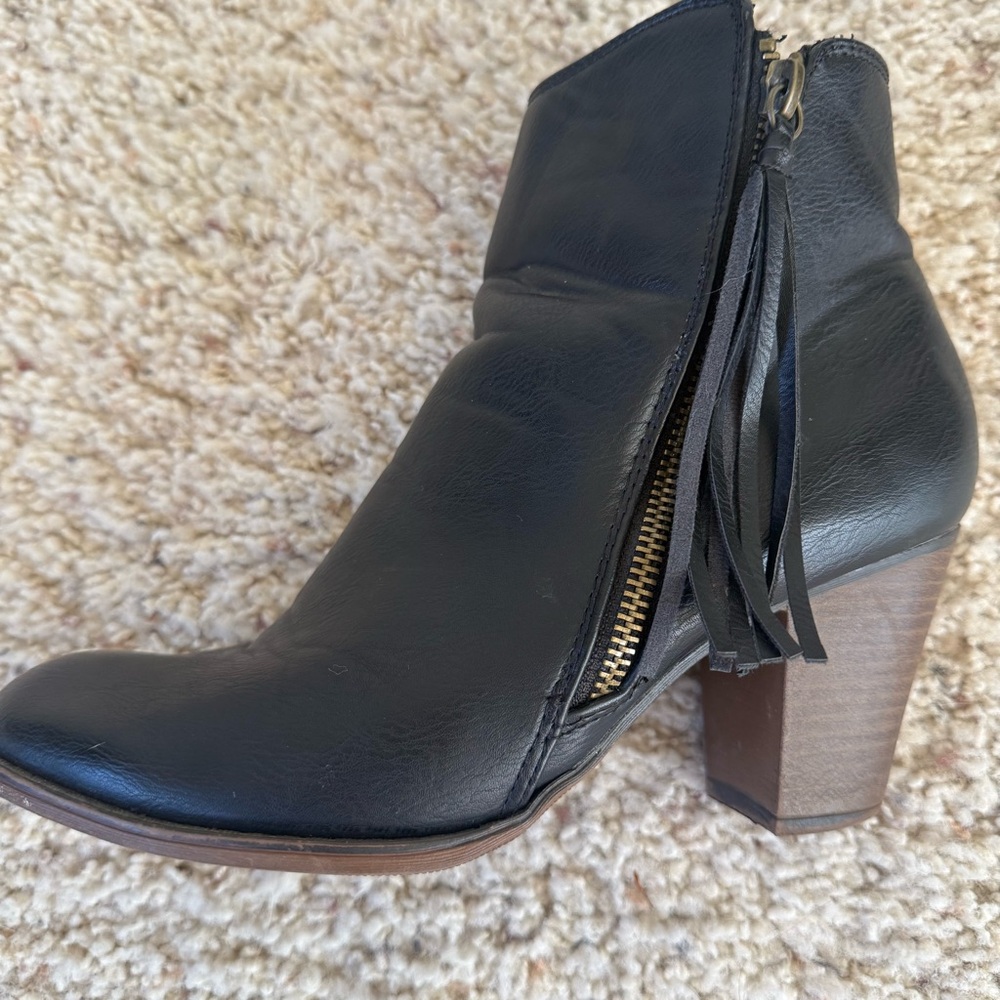 Nine West Black Ankle‎ zip up Boots size 8 - Picture 7 of 12